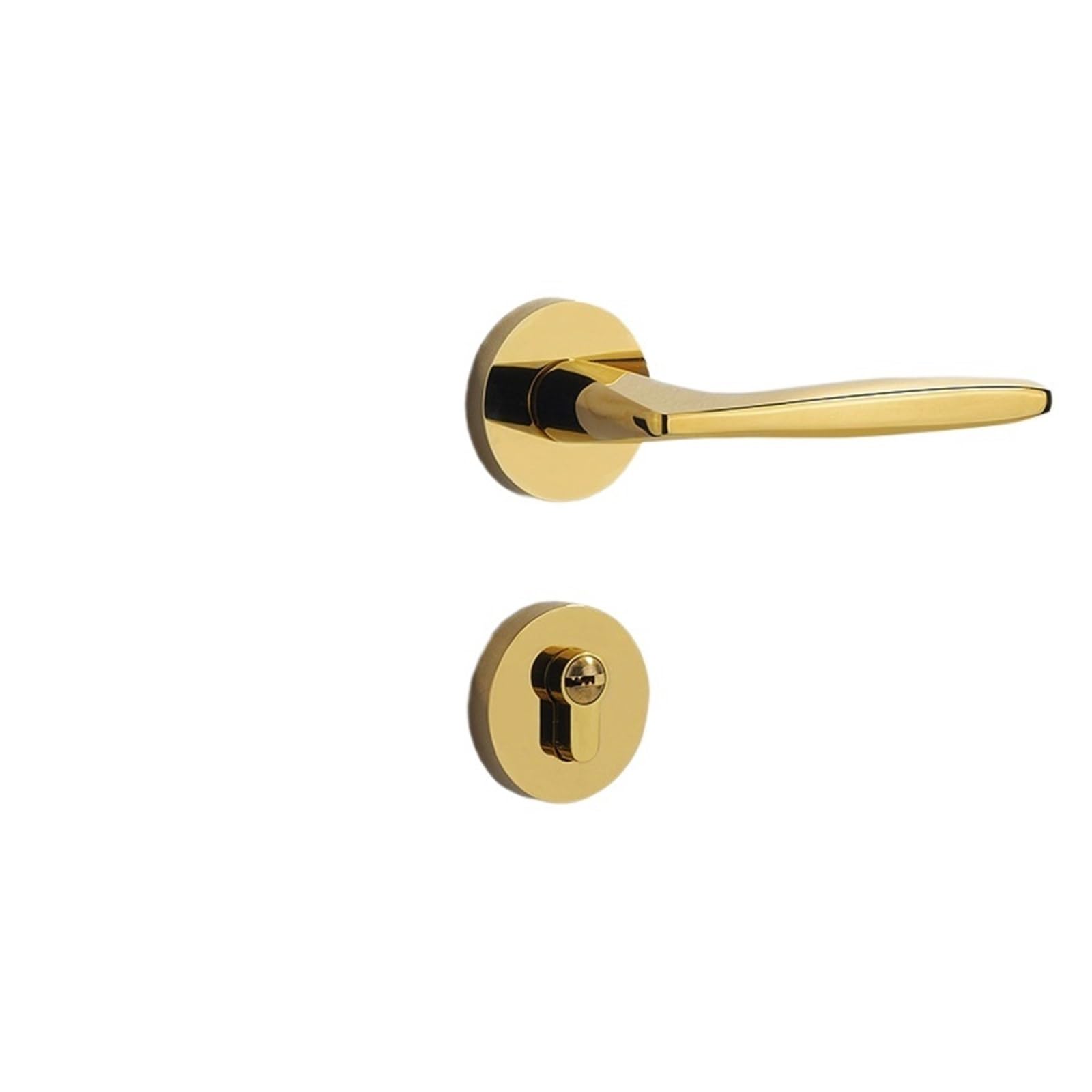 NYRXRYTCA Golden Indoor Bedroom Lock Household Wooden Door Lock Magnetic Silent Split Door Lock(031 gold 58 standard version A)