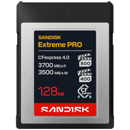 Image of SANDISK 128GB Extreme PRO CFexpress 4.0 Type B, up to 3700 MB /s Read speeds - SDCFEB-128G-GN4NN
