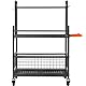 VEVOR Gartengeräte Ständer 652 x 403 x 990 mm Gerätehalter Organizer Kohlenstoffstahl Mehrzweck Gartengeräteaufbewahrungsregal 16 Schlitzen 18 Haken Gartenwerkzeug Halter Besenhalter