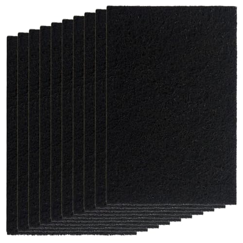 KUILONGT Double Thickness 10 Pack Cat Litter Box Charcoal Filters 6.4 x 4.5Inches Replacement Odor Control Air Filters for Cat Litter Box(VN Filters)