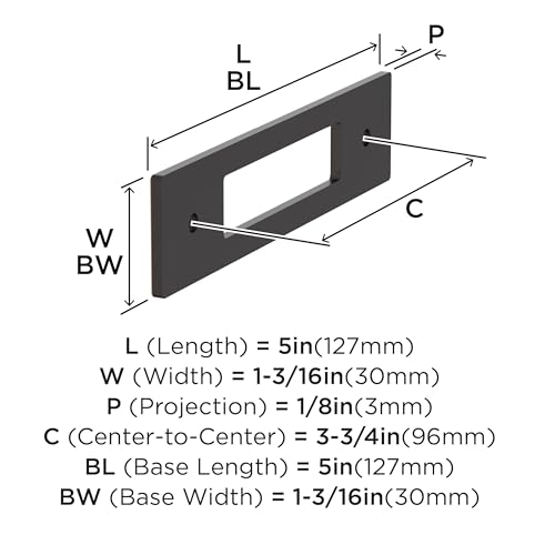 Image of Amerock Medora 3-3 /4 inch Oil-Rubbed Bronze Backplate | Decorative zinc cabinet hardware backplate designed to complement knobs and pulls while protecting cabinet surfaces
