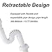 BE-TOOL G1-1/4 Flexible Kitchen Sink Drain Pipe Adjustable Bathroom Sink Drain Pipe Universal Retractable Sink Drain Pipe for Household Kitchen Single Sink, Double Sink and Multi-sink