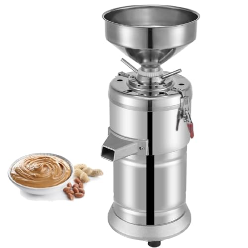 Molinillo eléctrico de grano – Máquina de acero inoxidable para moler sésamo, mantequilla de maní y más – 1100 W, 2850 r/min para uso doméstico y comercial