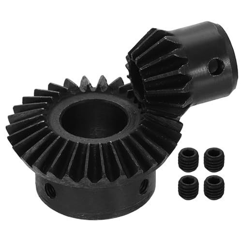 QUARKZMAN 2 Stück Kegelradsatz 15 Modul 12 (15Z/30Z) Gehärteter Stahl Geradkegelrad 90 Grad Lenkmotorgetriebe (10/17mm Wellenloch)