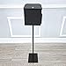 FixtureDisplays® Black Metal Donation Box Floor Stand Lobby Foyer Tithes & Offering Suggestion Collection Ballot Box 11065+10918-BLACK-NF