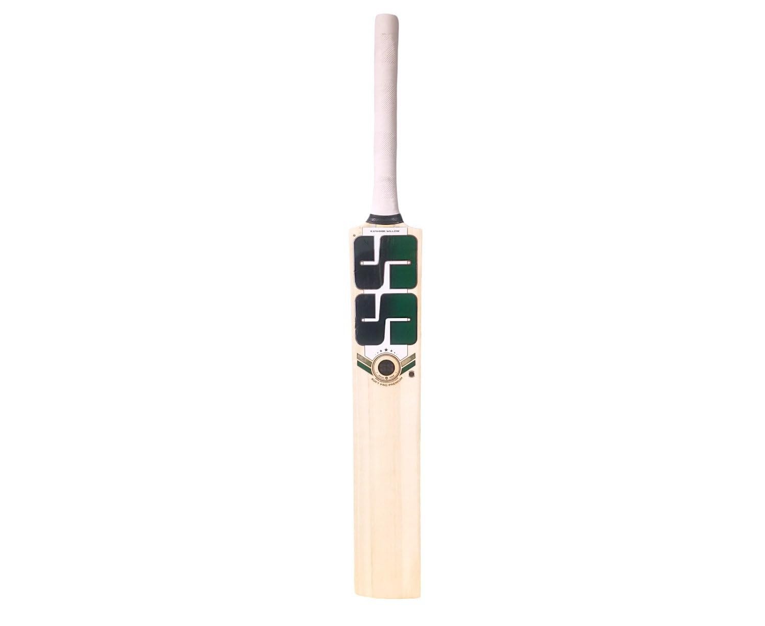 TABAKH SS Soft Pro Premium Kashmir Willow Leather Ball Cricket Scoop Bat Adult Size - Short Handle (Cover Included)
