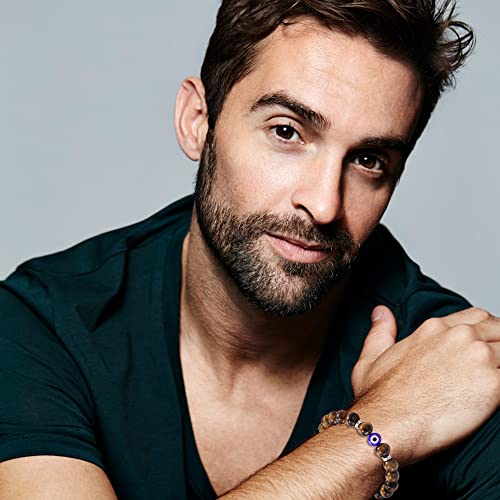Evil Eye Bracelet For Men Natural Stone Bracelet Protection Good Luck Amulet For Boy #TOP1