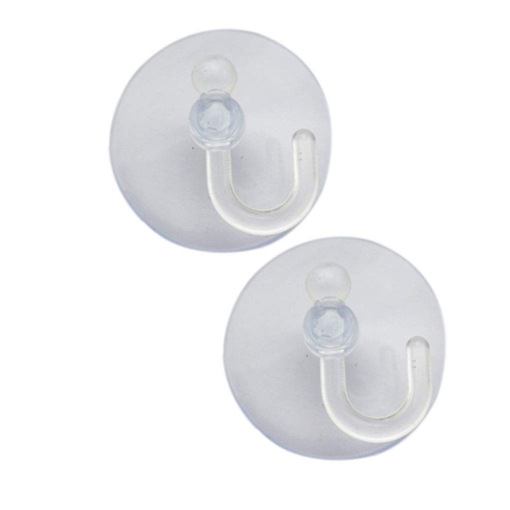 WOVEBIUS 10x Bathroom Kitchen Wall Transparent Strong Suction Cup Hook Ring Hangers Vacuum Sucker Clear Sucker,5CM