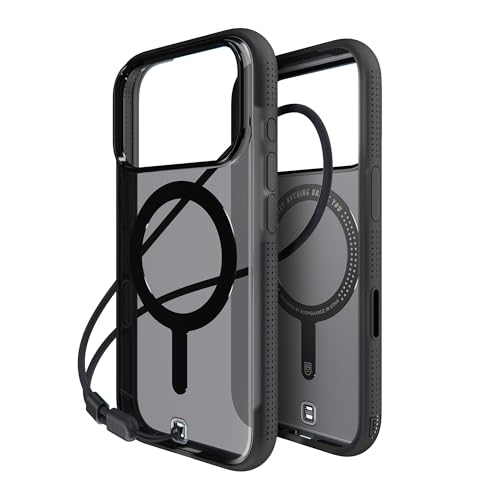 BodyGuardz Ace Pro Compatible with iPhone 17 Pro Case - Shockproof Cover with 18FT Drop Tested - Compatible with MagSafe - Wireless Charging - Responsive Buttons (Smoke Black) by BodyGuardz - Used condition - US$31.17