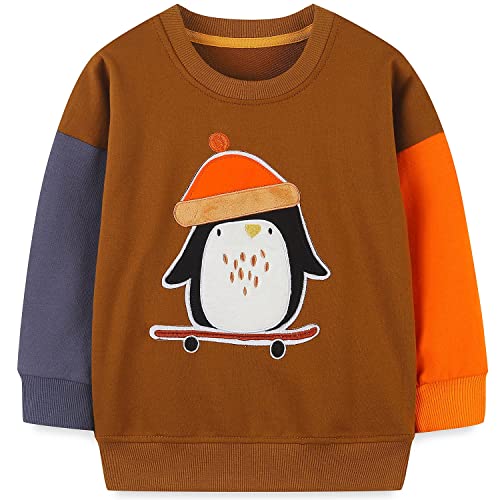 Bumeex Toddler Boy's Kids Crewneck Pullover Sweatshirts 2-7Year