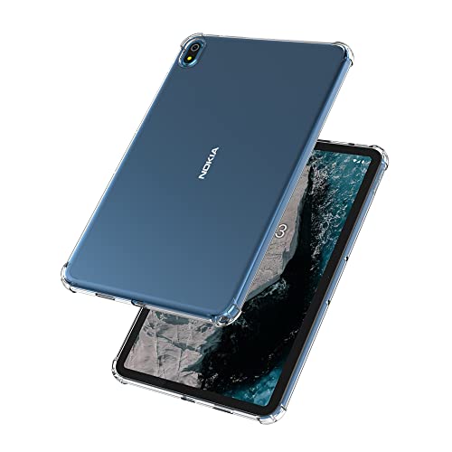 ACGOXO Siliconen hoes voor Nokia T20 10,4 inch doorzichtige rughoes, siliconen beschermhoes, transparante matte… - Afbeelding 3