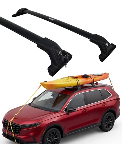 330LBS Lockable Cross Bars Roof Rack Fit for 2023-2026 Honda CRV & CR-V Hybrid with Side Rails Easy Install Reinforced Aluminum Cargo Bars Quiet Aerodynamic Rooftop Rack Sunroof Clearance