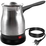 Hochwertige Materialien: Diese Elektrische Türkische Kaffeekanne besteht aus hochwertigem Edelstahl, was Langlebigkeit und Stil vereint. Unsere elektrische kaffeekanne mit der wärmeisolierenden Seitenwände sorgen für maximale Festigkeit und Haltbarkeit.