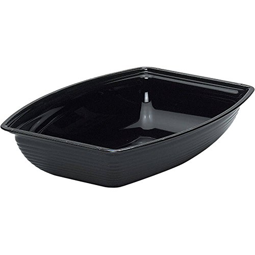 Cambro Camwear Rectangular Black 12 Qt. Ribbed Bowl