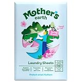 Mother's Earth Waschmittel-Blätter – Frühlingsblüte-Duft – Nachhaltige, kraftvolle Reinigung, ohne Plastikverpackung, optische Aufheller & Parabene – Für bis zu 60 Waschladungen
