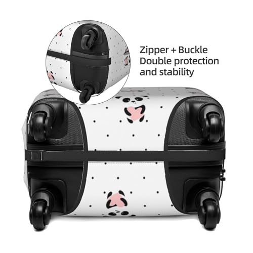 Cute Panda Cartoon Travel Luggage Cover Suitcase Protector Bag,Anti-Scratch Fits 18-32 Inch Luggage,Suitcase Sleeve For Kid And Adult,Large4