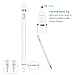 Stylus Pencil Compatible for Apple,Active Stylus Pens for Touch Screens,Smart Rechargeable Capacitive 1.5mm Fine Point iPad Pen and Most Tablets on Touchscreen Devices Stylus with Pen (White)