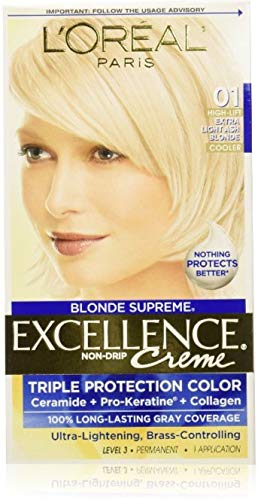 Image of L'Oreal Paris Excellence Creme Haircolor, Extra Light Natural Ash Blonde [01] (Pack of 2)