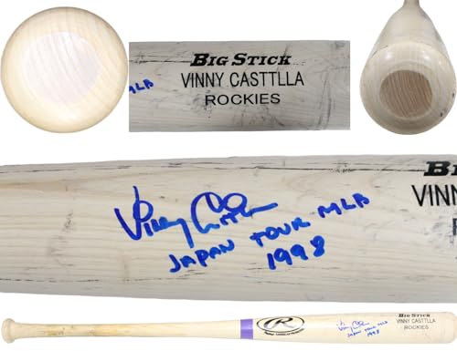Vinny Castilla Autographed Game Used Colorado Rockies '98 Japan Bat BAS
