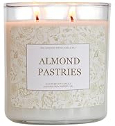 The Dancing Wick Candle Co. Almond Pastries Pure Soy Candle, 8 oz, 100% Soy Wax, Double Wick, Alm...