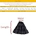 KWBCM Women's Short Length Petticoat Above Knee 50s Vintage Crinoline Tutu Underskirt Pleated Flared Skirts Black