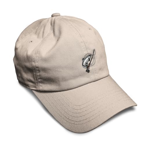 Speedy Pros Soft Baseball Cap Fly Fishing Embroidery Twill Cotton Dad Hats for Men & Women Stone Design