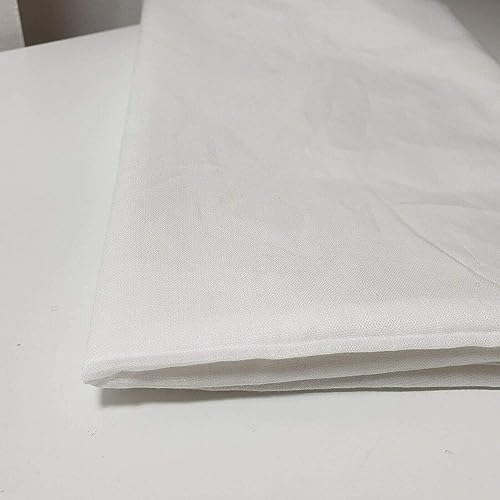 Image of Pure White Cotton Poplin Fabric for Dresses, Arts and Craft, Embroidary DIY. Size- 42 /36 inch (4 Meters)