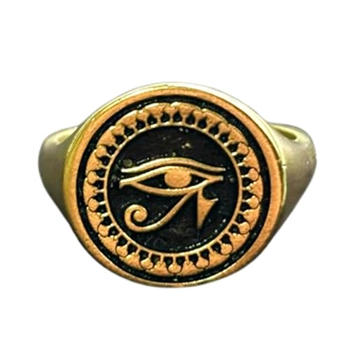 Bague Œil d'Horus en argent 925 et finitions plaqué or de haute qualité