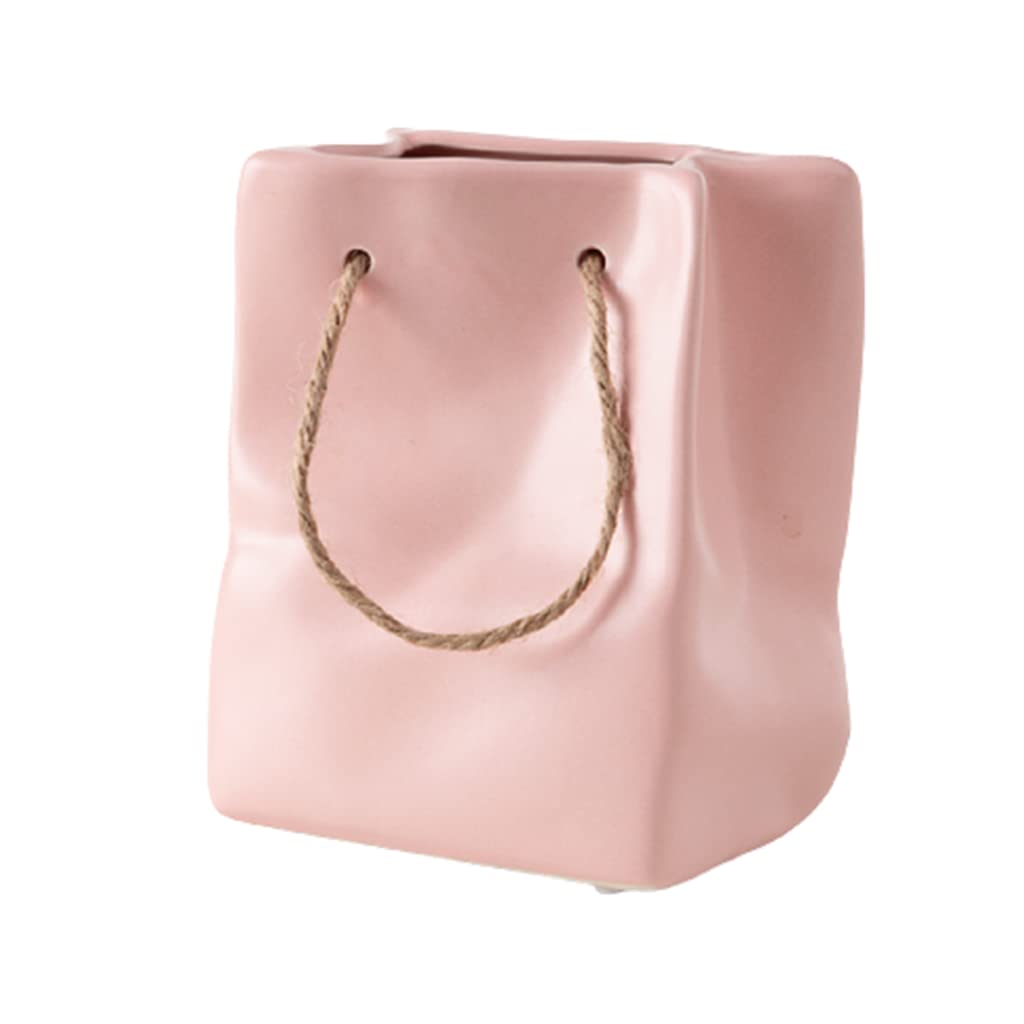 Ngdfgr As Known Vase Minimalistic Flower Vase,Creative Crumpled Vases Ceramic Irregular Vase Countertop Home Living Room Porch Centerpiece Minimalism