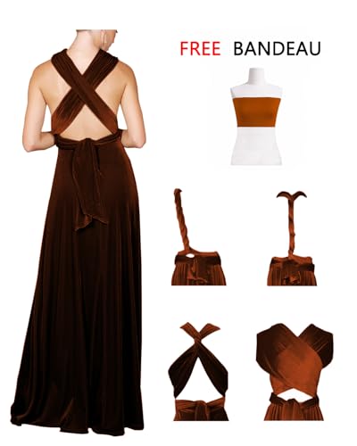 Velvet Infinity Bridesmaid Dress with Bandeau Convertible Formal Dresses Long Multi-Way Evening Gowns2