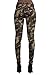 Taiduosheng Women Army Military Camouflage Trouser Soft Pants Knee-Cut Leggings
