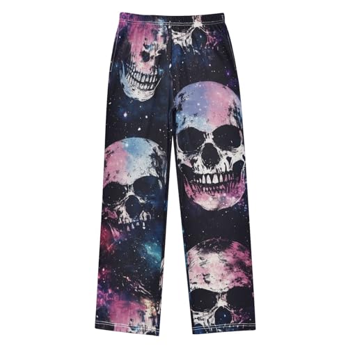 ZZXXB Galaxy Skull Boys Long Pants Soft Trousers Elastic