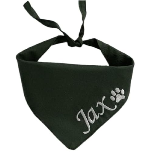 Generic Personalized Dog Bandana Embroidered Name Custom Neckwear Dog Scarf Triangle Bibs Kerchief Pet Costume Accessories For Small Medium Large Dogs Pets Birthday Gift thumb #2