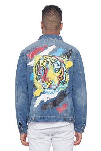 Image of VICTORIOUS Men's Distressed Denim Jacket
