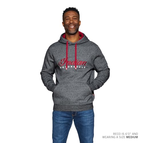 Indian Motorcycle Men's Logo Headdress Hoodie, Gray3