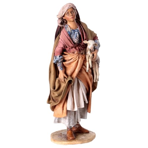 Holyart Woman with a lamb for 30 cm Angela Tripi's Nativity Scene