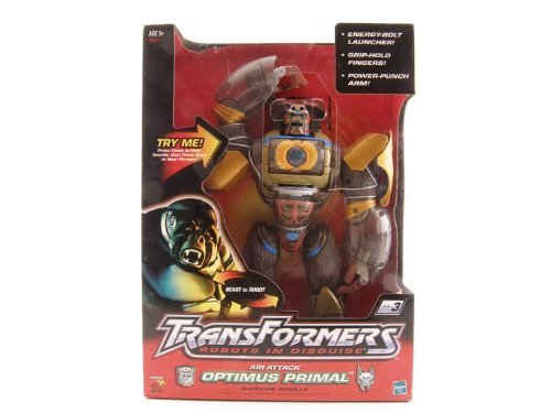 TransformersRobots in Disguise RID Beast War Air Attack Optimus Prime Primal Supreme Gorilla 12" Action Figure (2001 Hasbro)