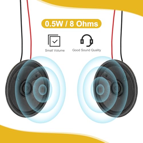 Altavoces pequeños de 8 ohmios 0.5W mini altavoz interno 57mm con cable terminal micro para EVD y DVD 5