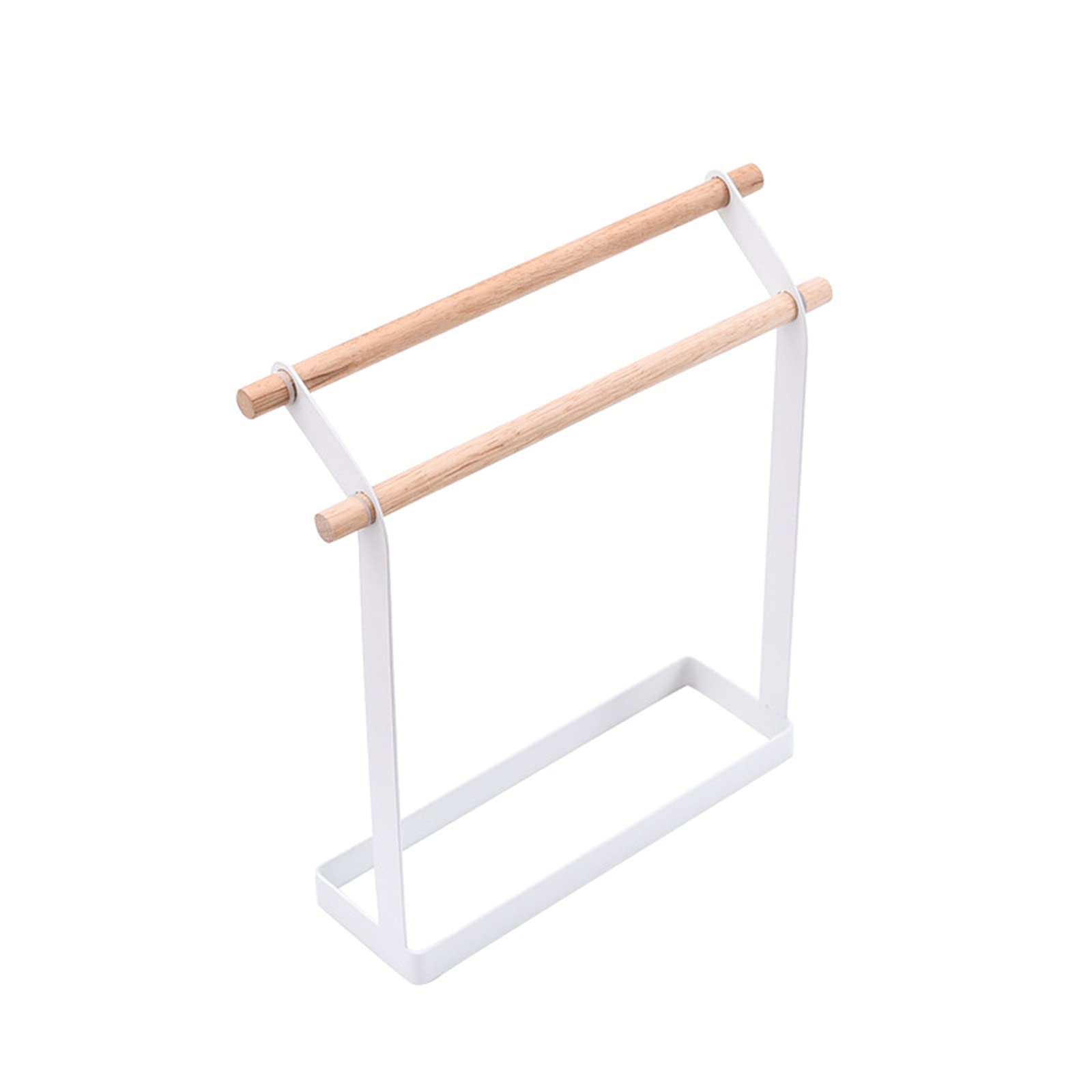 Porte-serviettes vertical en fer blanc pour salle de bain organisée