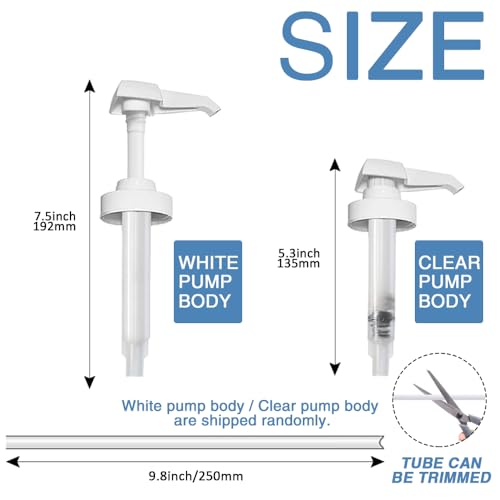 AMORIX 2 Pcs 38-400 Gallon Pump for Jug 10cc Dispensing Gallon Jug Pump Dispenser Lotion Gallon Shampoo Pump Top Replacement Black & White, Fits 1 Gallon Bottle 64oz 128oz Hand Sanitizer Containers3