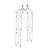Deco 79 Metal Fleur De Lis Indoor Outdoor Scrollwork Arched Garden Arbor, 44" x 15" x 95", Black