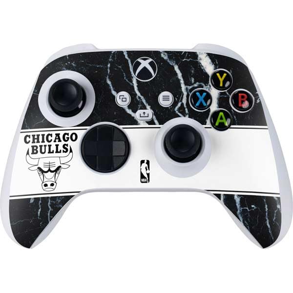 Skinit Decal Gaming Skin Compatible with Xbox Series S Controller - Officially Licensed NBA Chicago Bulls Marble Design