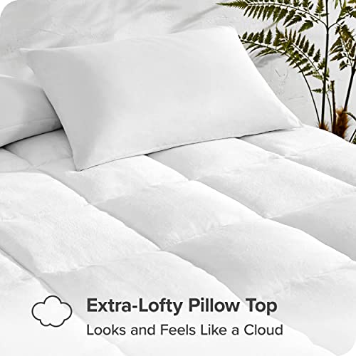 Bare Home King Mattress Pad Pillow Top Mattress Cover - Fitted Mattress Pad Protector - 8" To 24" Deep Pockets - Cooling Breathable Air Flow - Plush Soft Noiseless Mattress Topper (King) #TOP1