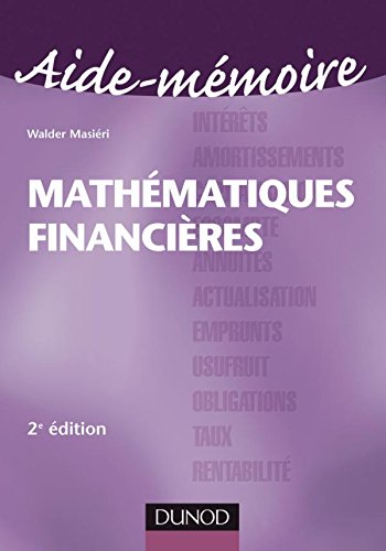 Télécharger Aide-mémoire Mathématiques financières Livre PDF Gratuit