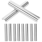 DRESSOOS Conector de Barra Romana para Cortinas de Acero Inoxidable Plata, 10 Piezas, Compatible Barra Romana de 28mm para Dormitorio y Sala de Estar