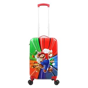 Bioworld Super Mario Bros Character Group Art 20″ Rolling Carry On Luggage