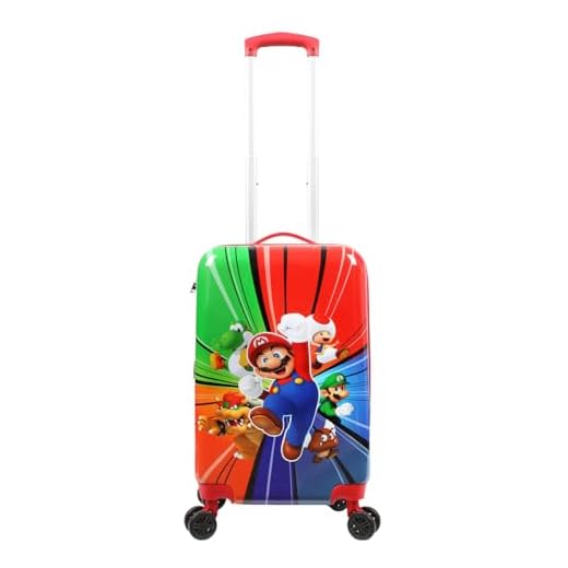 A lot of luggage cartoon Super Mario Bros Rolling Carry-On Luggage