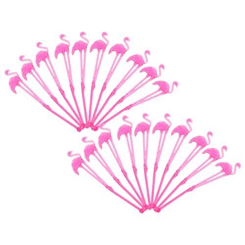 STOBAZA Cocktail Party Stirrers Pcs Long Handle Drink Stirrers Tropical Flamingo Shape Bar Supplies