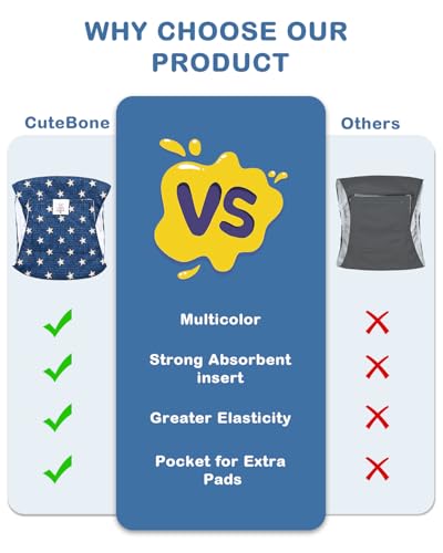 Image of CuteBone Dog Diapers Male 4 Pack Puppy Wraps Reusable Doggie Belly Bands for Male Dogs Small Medium Large