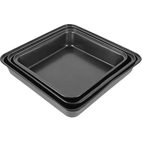 UPKOCH 3pcs Nonstick Pizza Baking Pan Set Cover